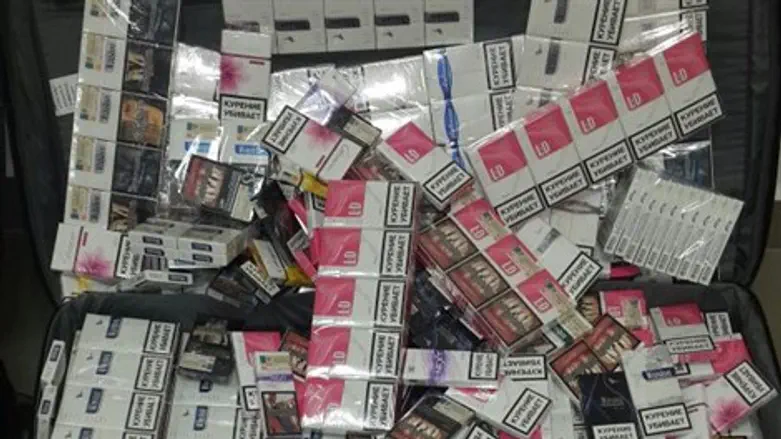 הסיגריות שנתפסו