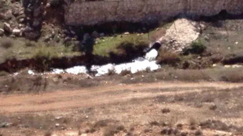 ביוב זורם לנחל