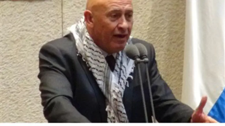Ghattas with keffiyeh