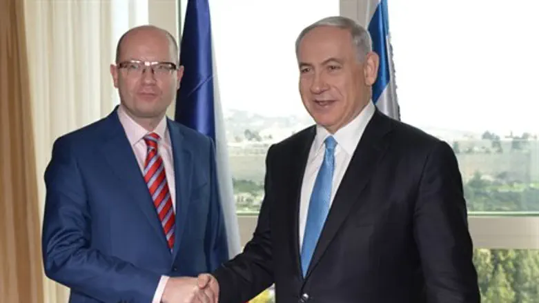 נתניהו עם ראש ממשלת צ'כיה