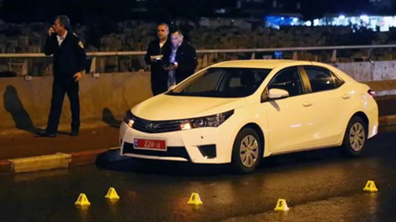 Police at site of car attack