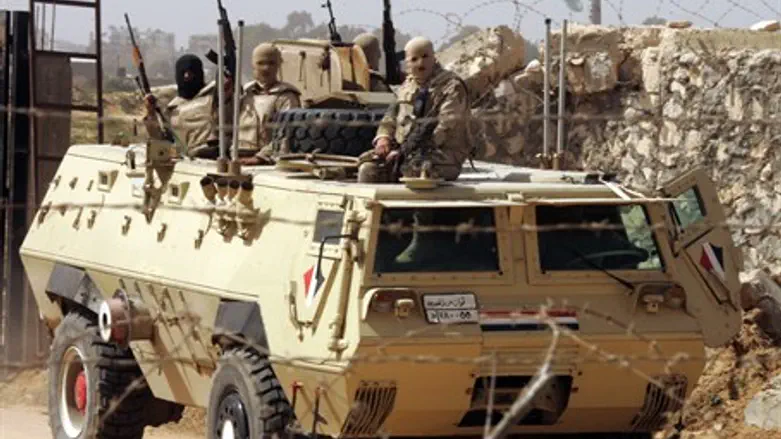Egyptian soldiers in Rafah, Gaza