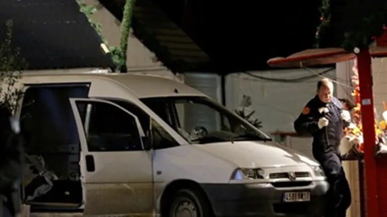 Police investigate white van