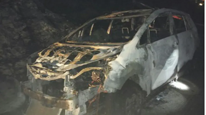Shapira family car after the attack