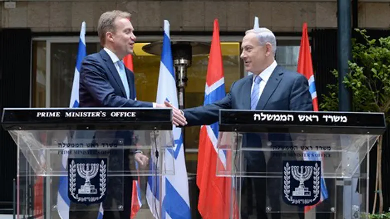 נתניהו בפגישתו עם השר הנורבגי