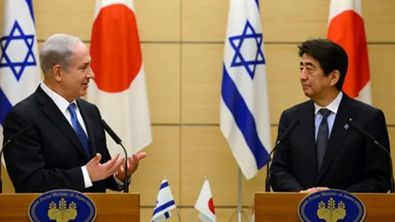 נתניהו וראש ממשלת יפן שינזו 