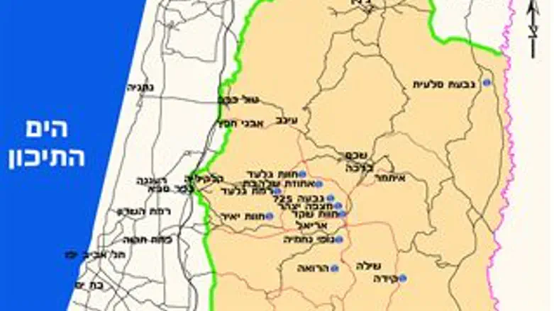 מפת המאחזים שתחולק היום