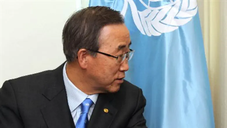 באירוע המרכזי. מזכ"ל האו"ם. באן קי מון