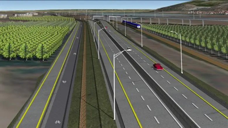 הדמיית שדרוג כביש 71