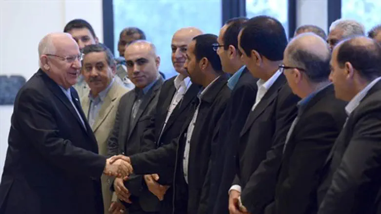 ריבלין עם ראשי הרשויות הערביות