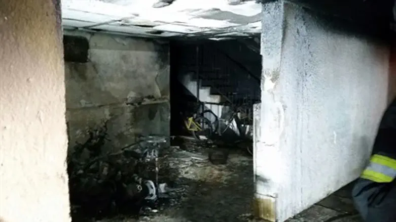 השריפה בבניין בחדרה