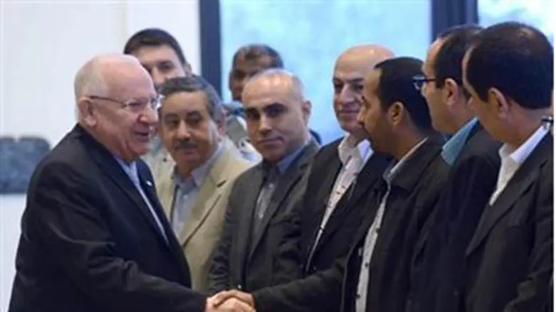 Reuven Rivlin with Arab leaders