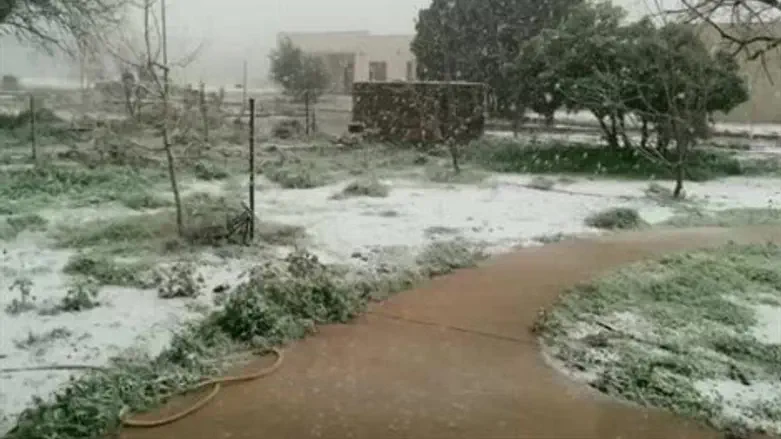 שלג בצפון רמת הגולן