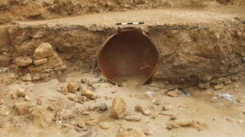 הקנקן לאחר לפירה חלקית