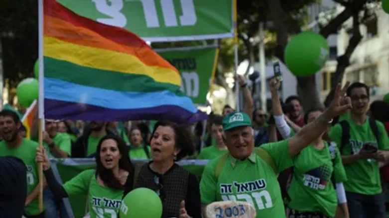 Zehava Galon at Tel Aviv Meretz parade