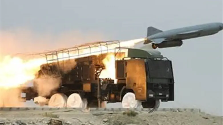 Iran's Revolutionary Guards fire a Saegheh missile (illustration