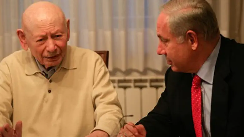 בנימין נתניהו ואביו בן ציון נתניהו