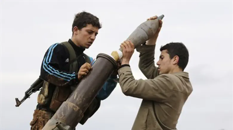 Nusra Front fighters north of Aleppo