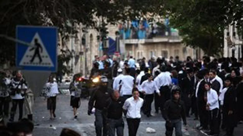 הפגנות החרדים אתמול בירושלים