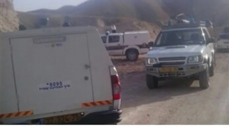 Rescue crews at Nahal Og