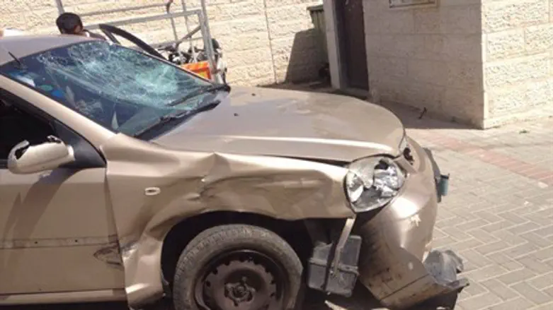 Remains of Athlan's car.