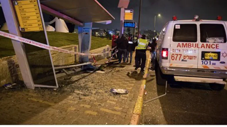 Site of car attack that killed Shalom Yohai Sherki