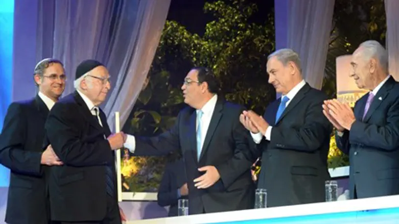 ראיתי רב, מורה ומחנך גדול. הענקת פרס ישראל לרב ליכטנשטיין