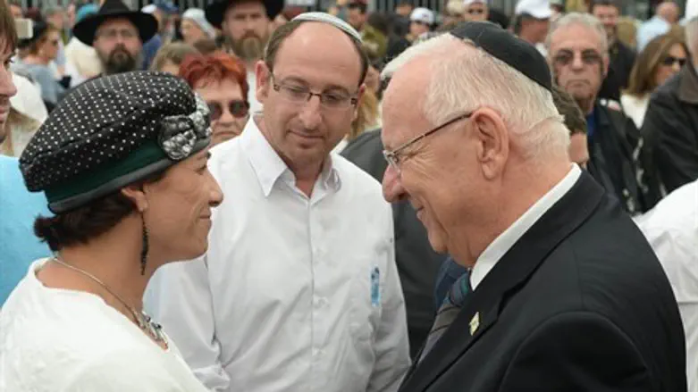 בת-גלים ואופיר שער עם הנשיא ריבלין