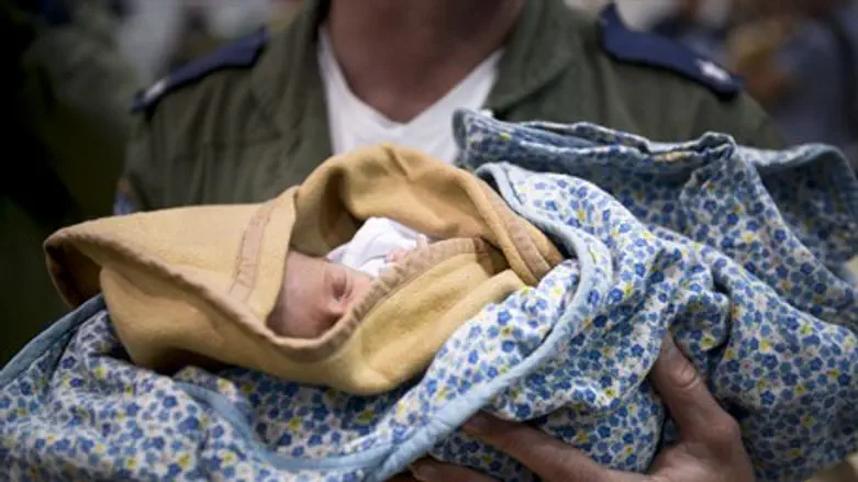 One of the evacuated babies arrives home in Israel