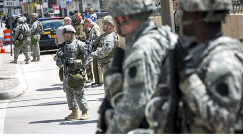 US National Guard soldiers in Baltimore