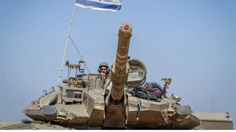 IDF Merkava mark 4 tank outside Gaza