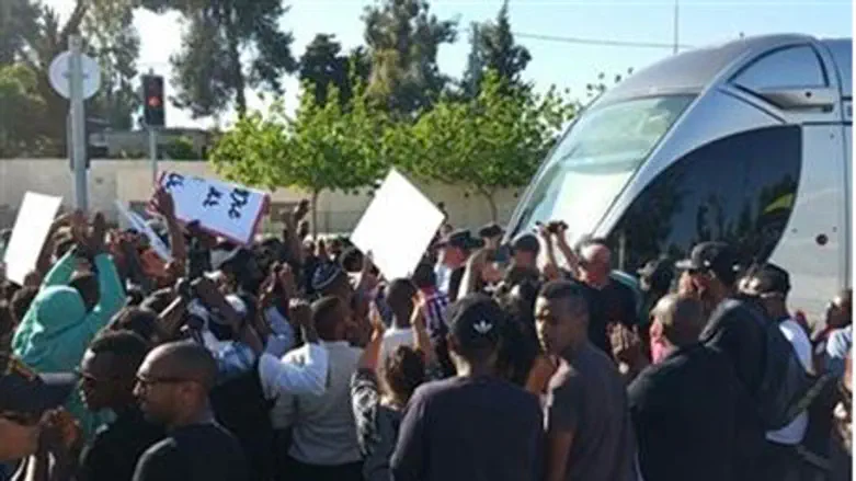 Ethiopian Jews protest in Jerusalem