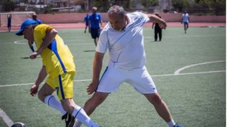 Liberman played soccer after resigning.