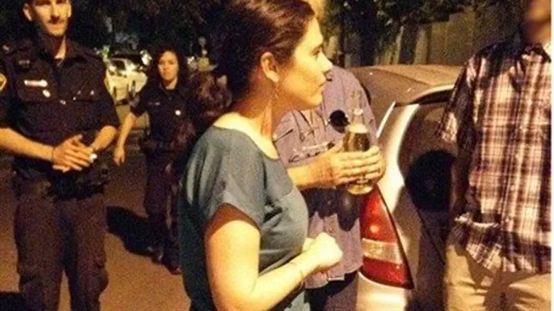 Shaked with activists.