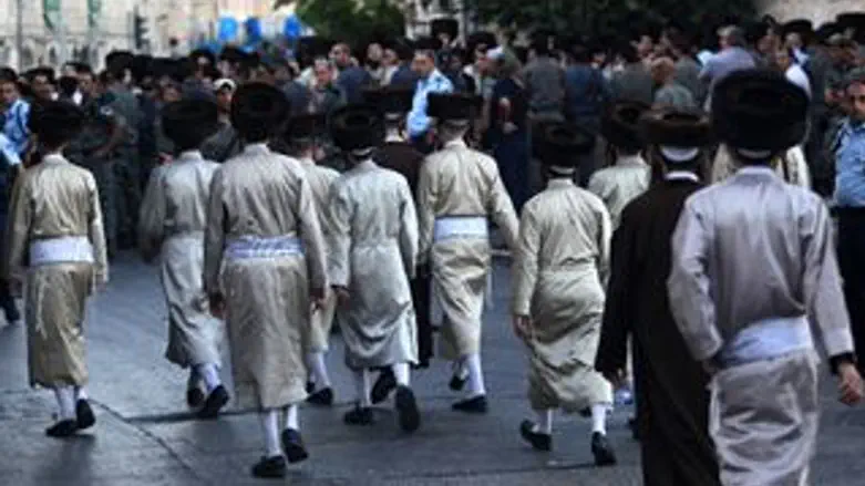 חרדים בהפגנה