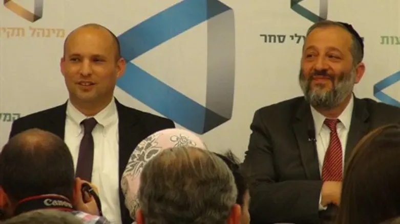 בנט ודרעי בטקס חילופי שרים