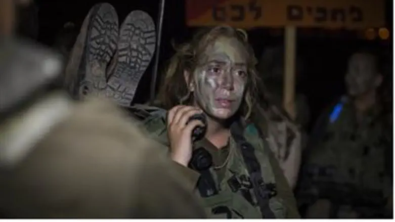 Female combat soldier.