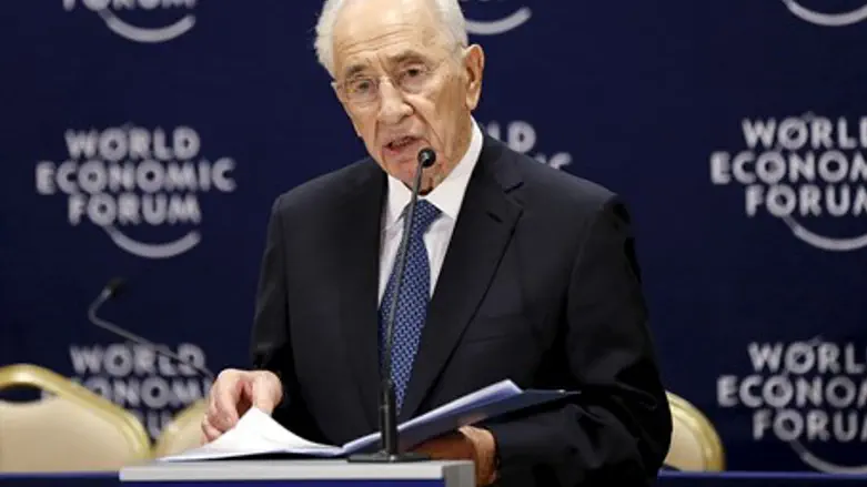 Former President Shimon Peres at the World Economic Forum