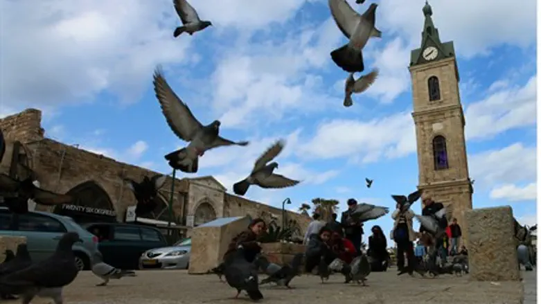 Yafo's iconic clock square