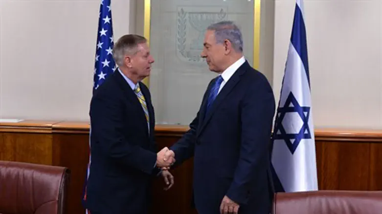 תמיכה בלתי מסוייגת. הסנאטור גרהם ונתניהו