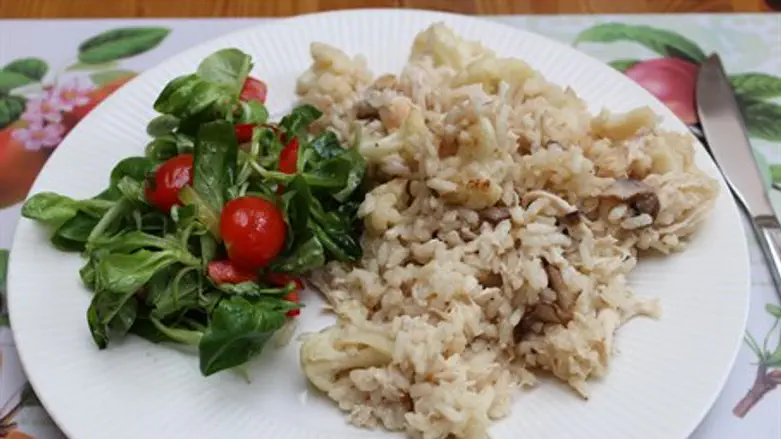 Roast chicken risotto