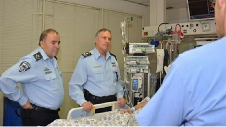 Danino with injured Border Policeman