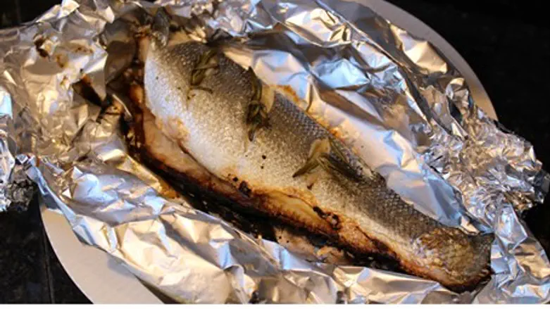 Barbecue Sea Bass with Garlic and Rosemary