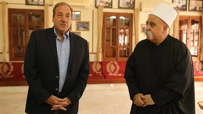 הרב אקשטיין עם השייח' טריף.