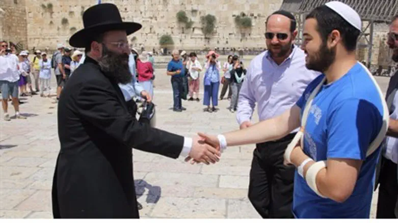 Raz Bibi at the Kotel