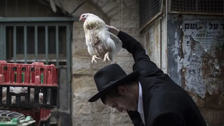 Kaparot chicken waving ritual