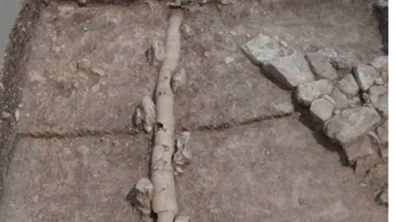 Remains of water pipe from Roman legion camp