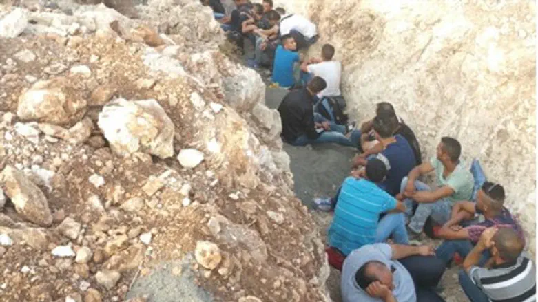 Пойманные в Самарии нелегалы 