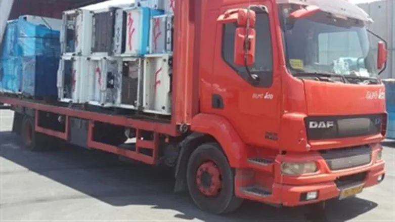 Truck concealing motorcycle