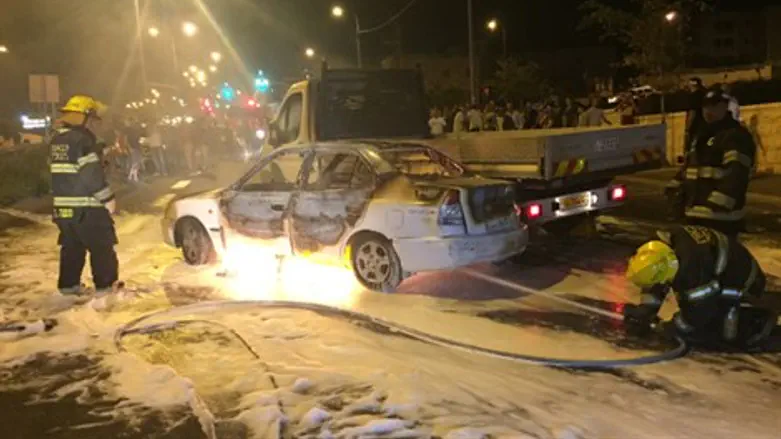 בקבוק תבערה בצפון ירושלים